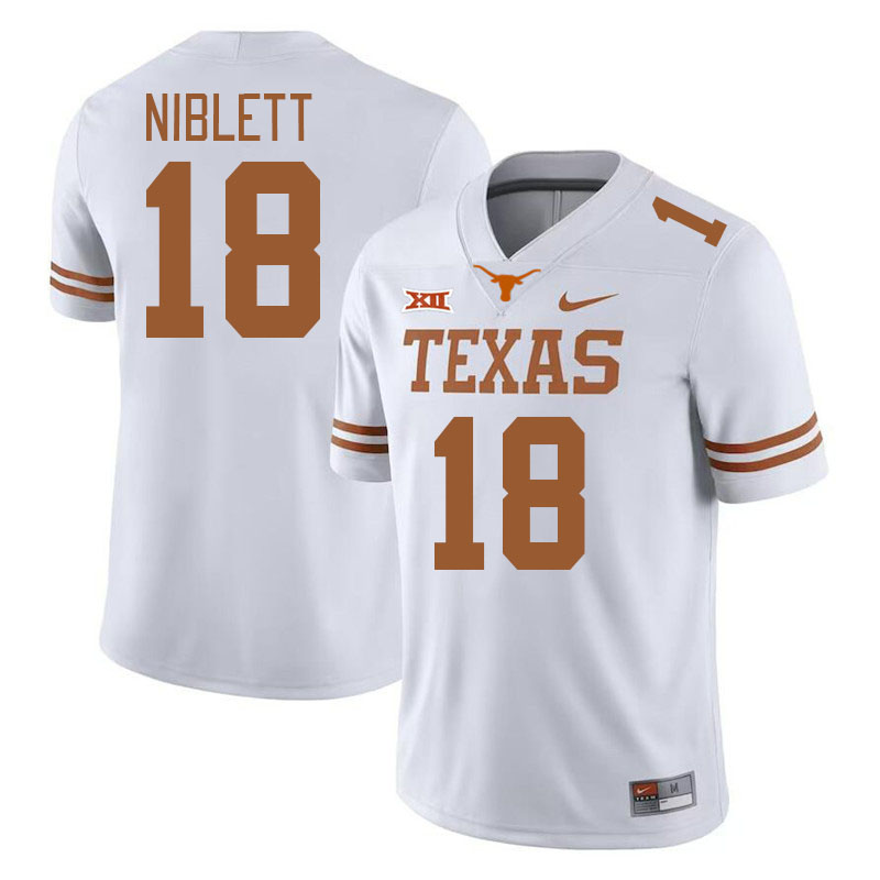 Men #18 Ryan Niblett Texas Longhorns College Football Jerseys Stitched Sale-Black